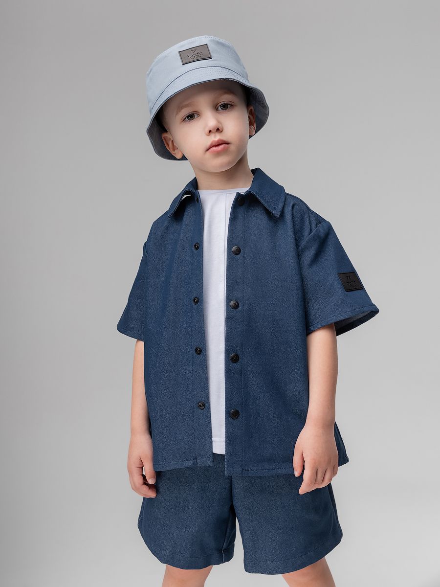 Костюм джинсовый с шортами - фото 4