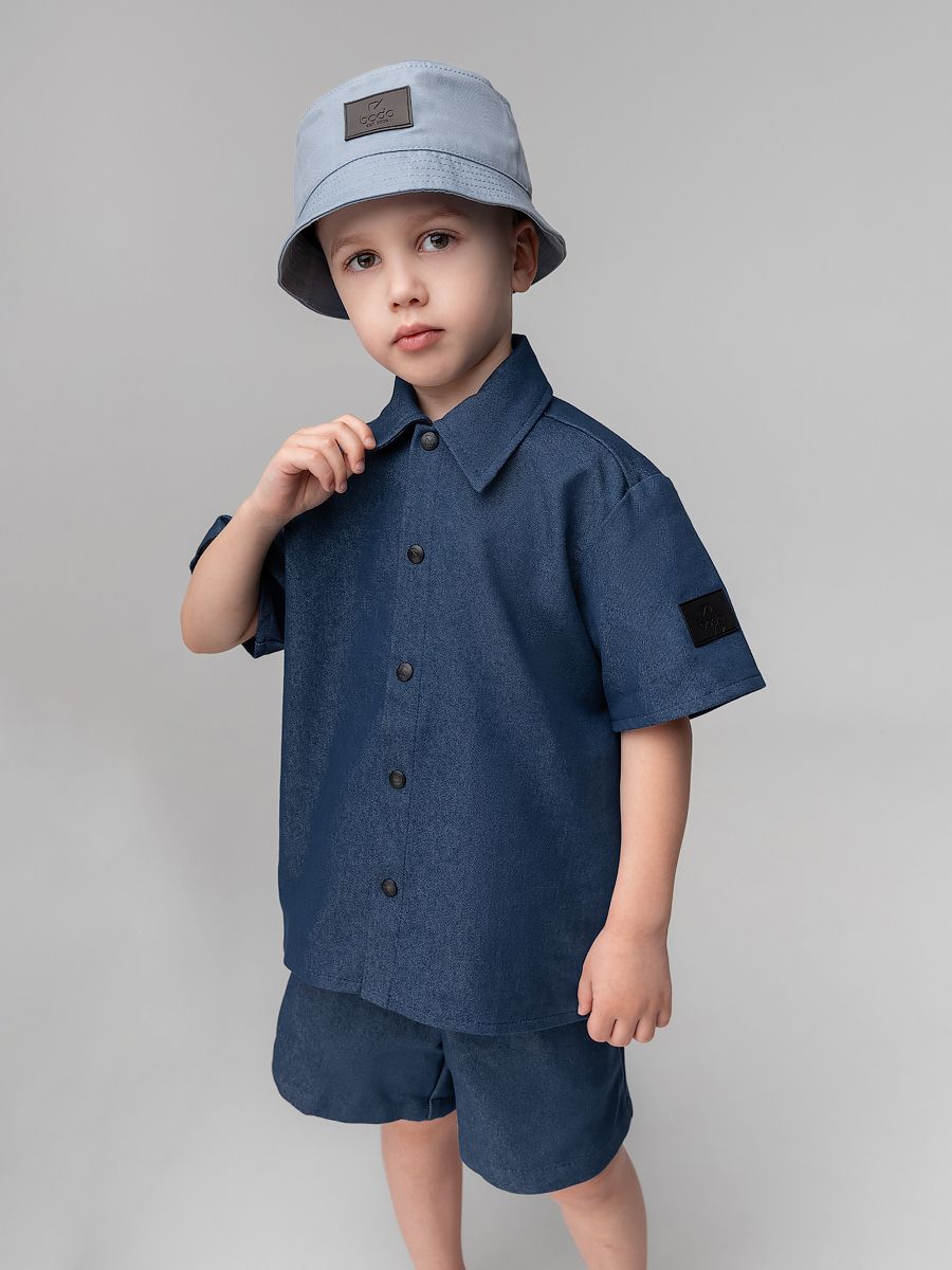 Костюм джинсовый с шортами - фото 6