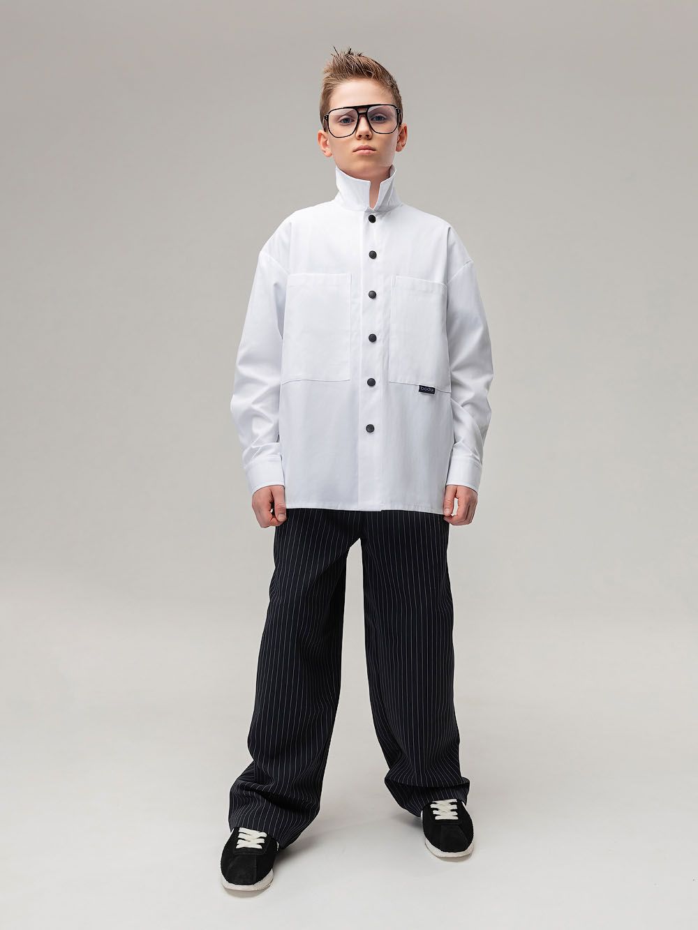 Рубашка с накладными карманами - фото 2