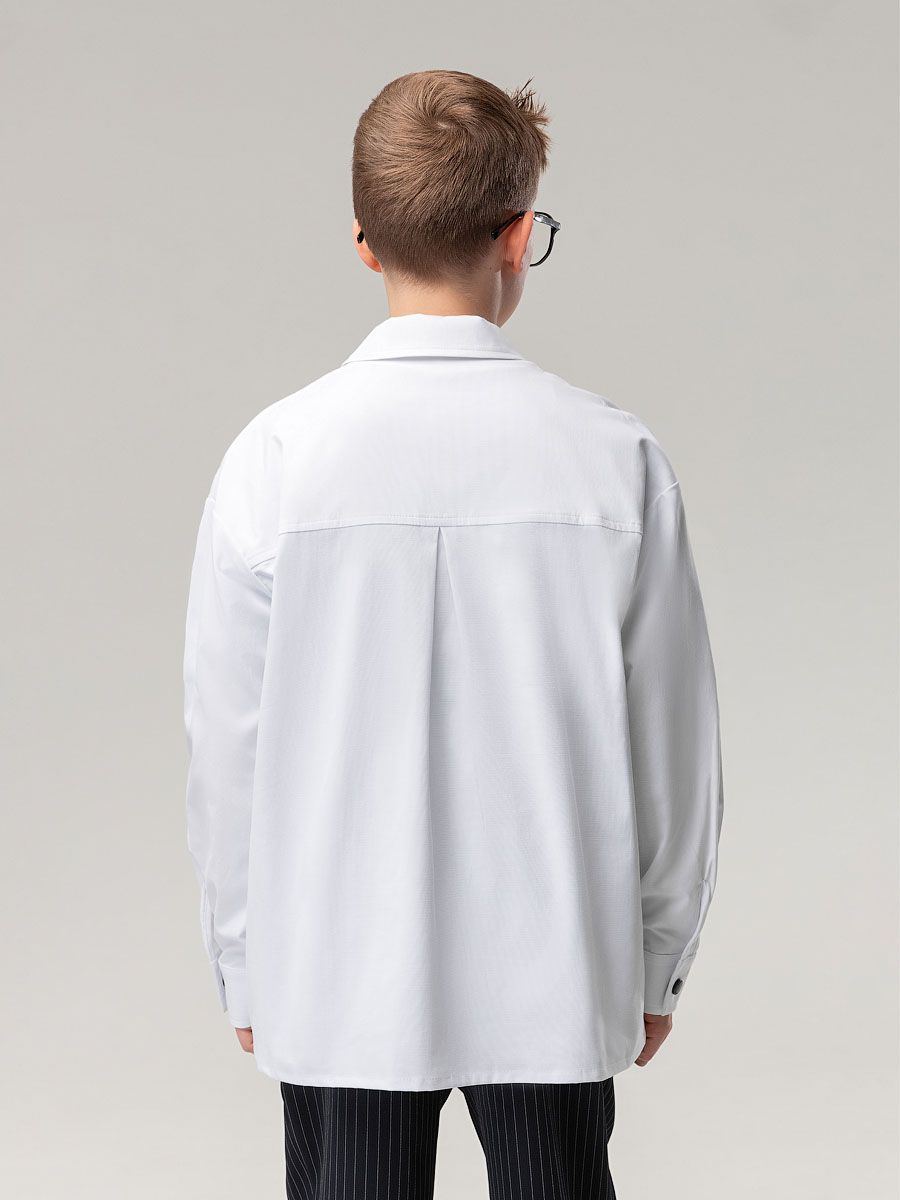 Рубашка с накладными карманами - фото 9