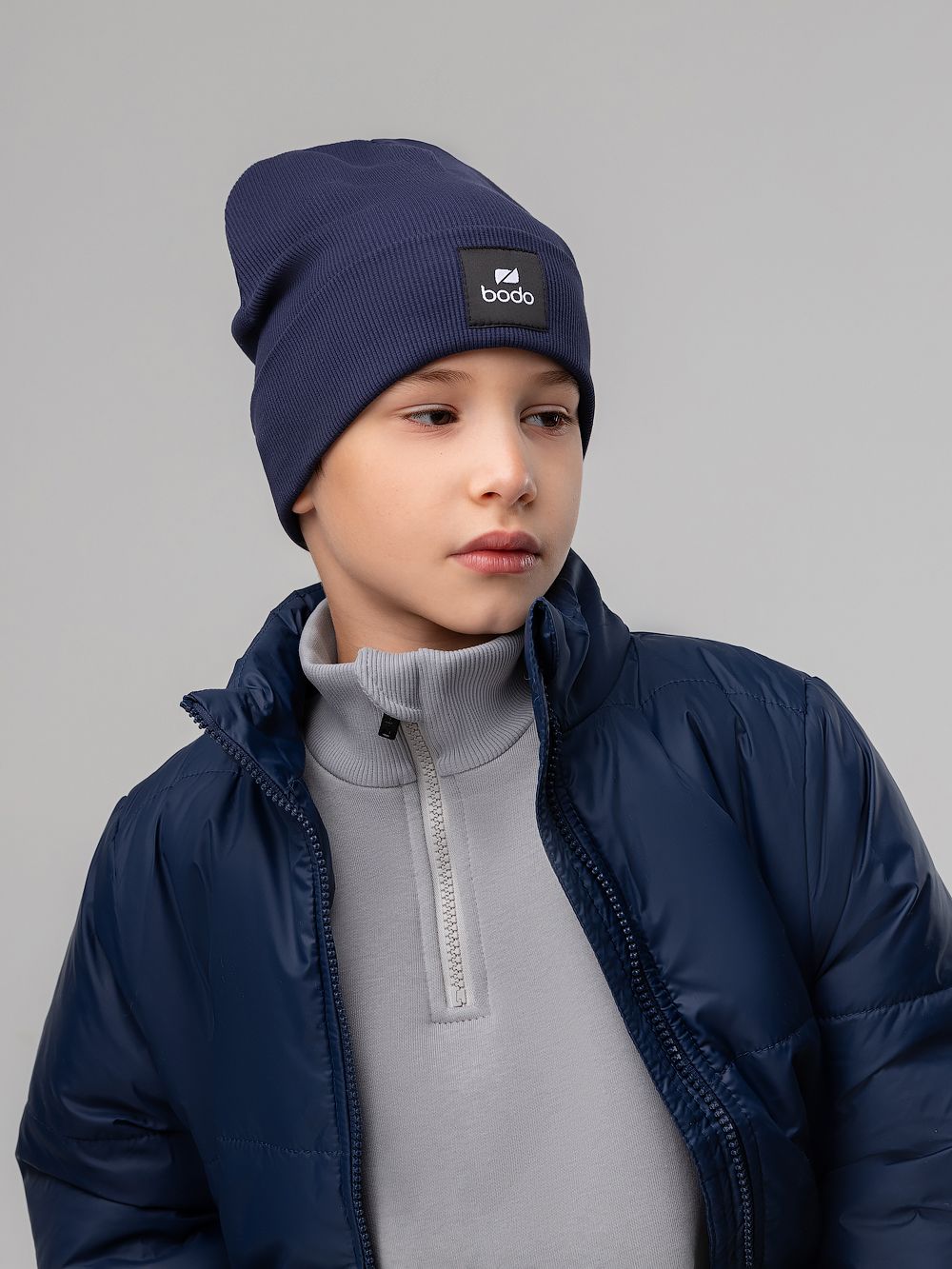 Шапка двойная в рубчик Шапка двойная в рубчик - фото 2