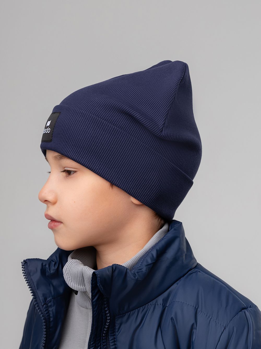 Шапка двойная в рубчик Шапка двойная в рубчик - фото 3