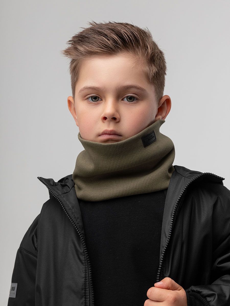 Шарф (Снуд) в рубчик - фото 1