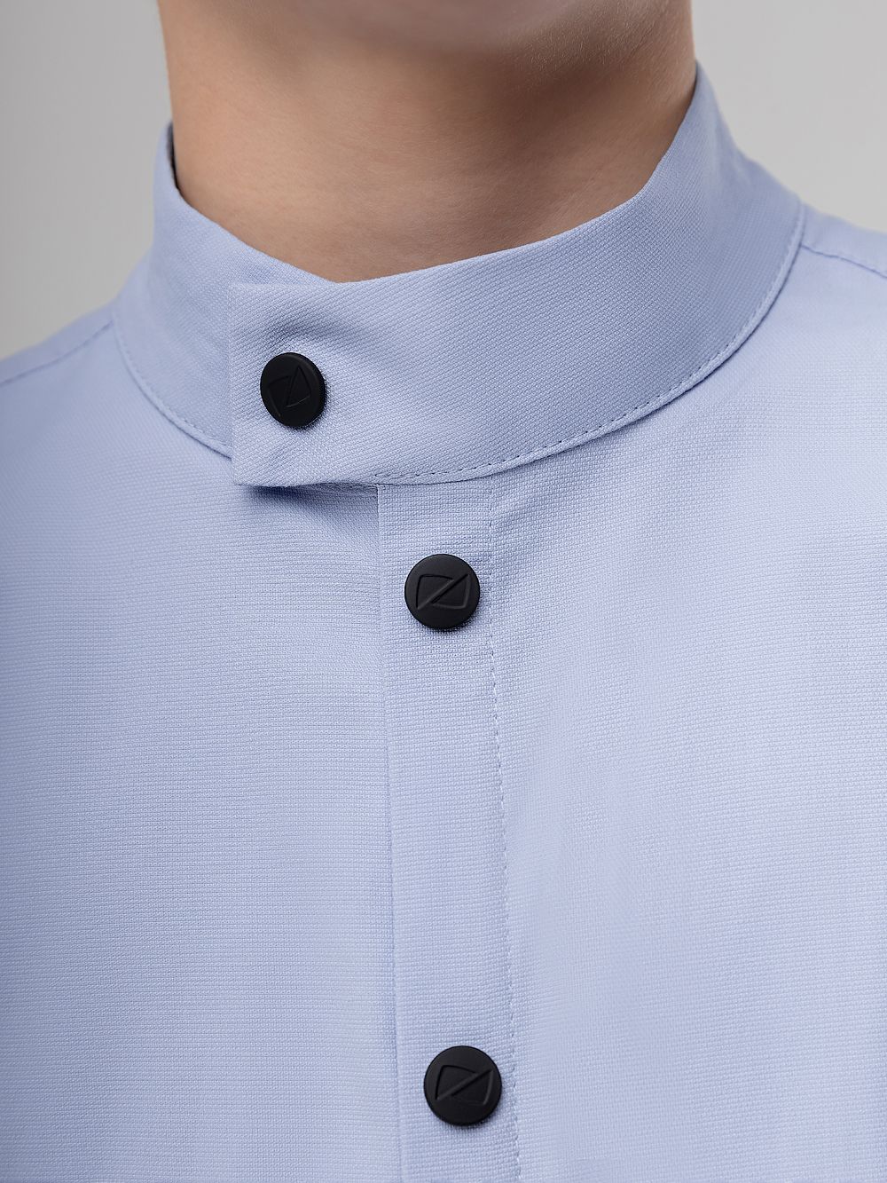 Рубашка с воротником стойкой - фото 5