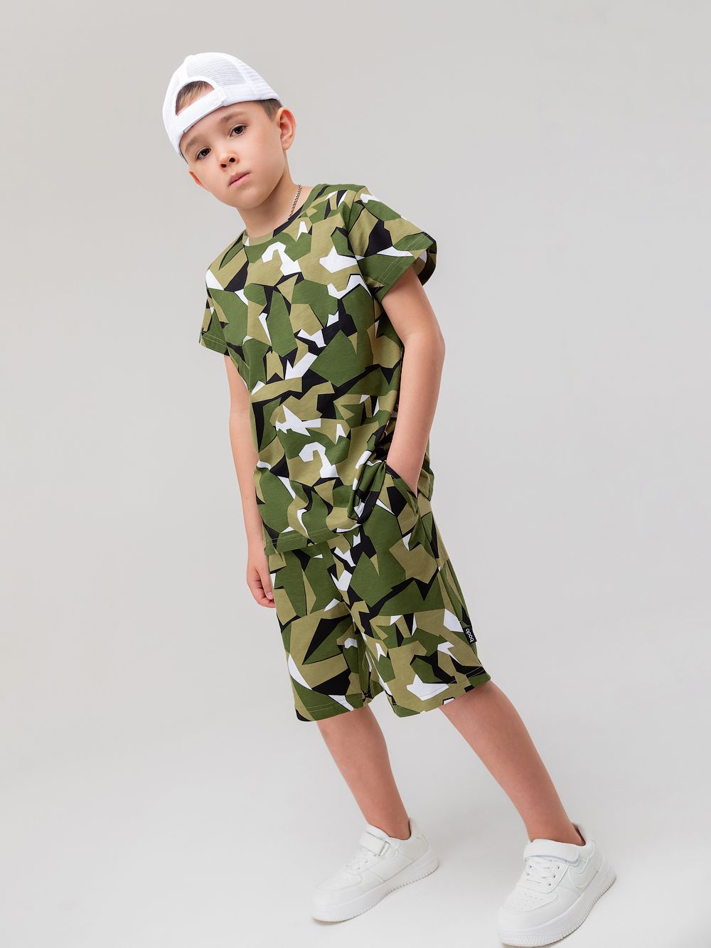 Костюм свободный с шортами - фото 4