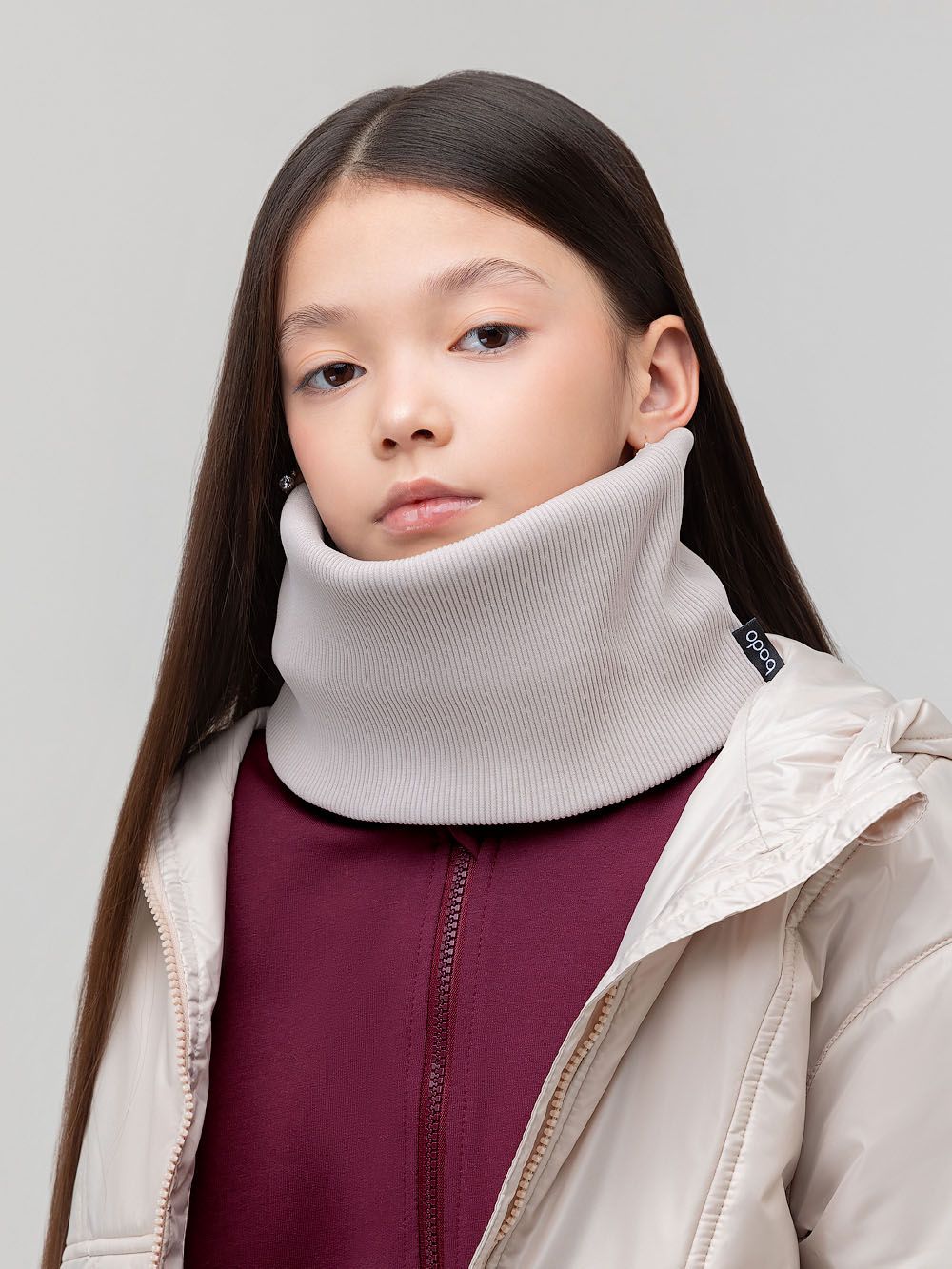 Шарф (Снуд) в рубчик - фото 1