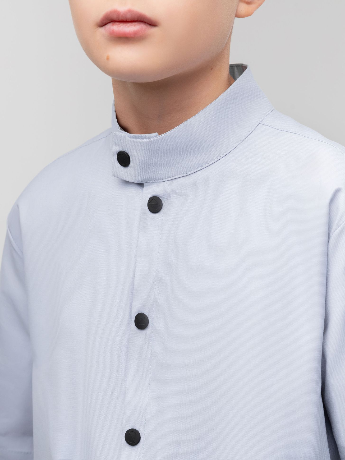 Рубашка с воротником стойкой - фото 5