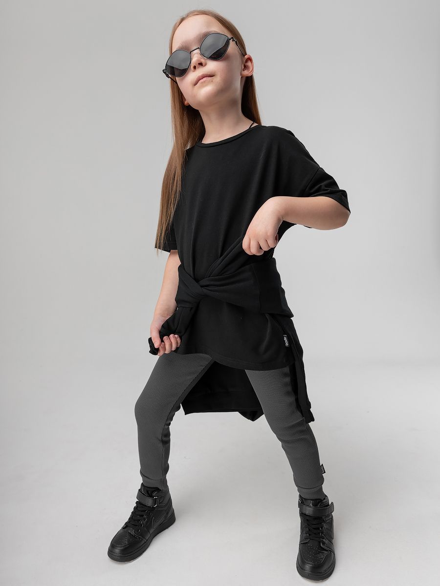 Леггинсы в рубчик - фото 1