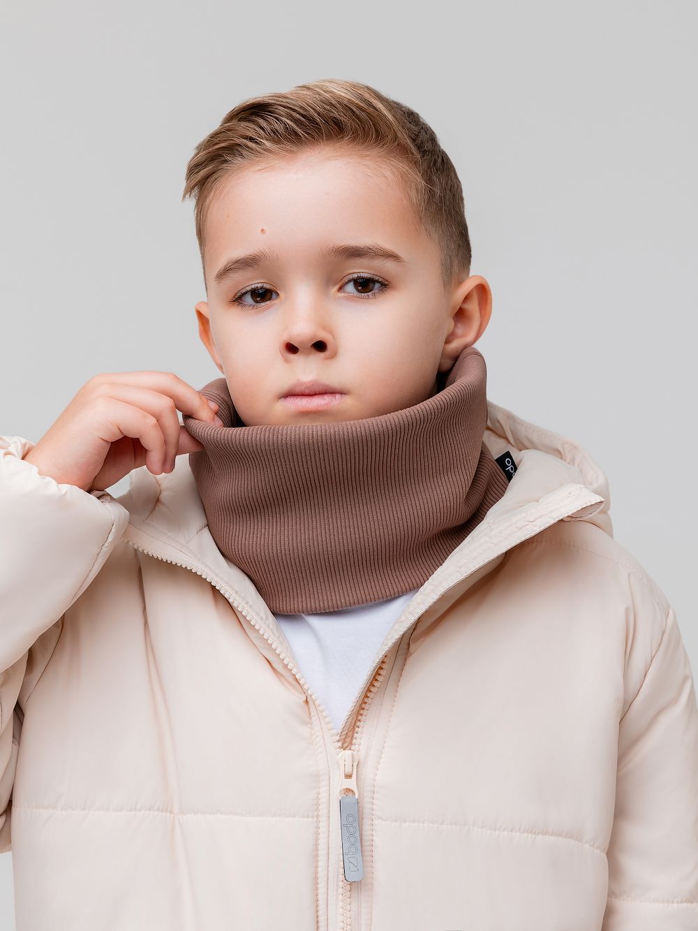 Шарф (Снуд) в рубчик - фото 1