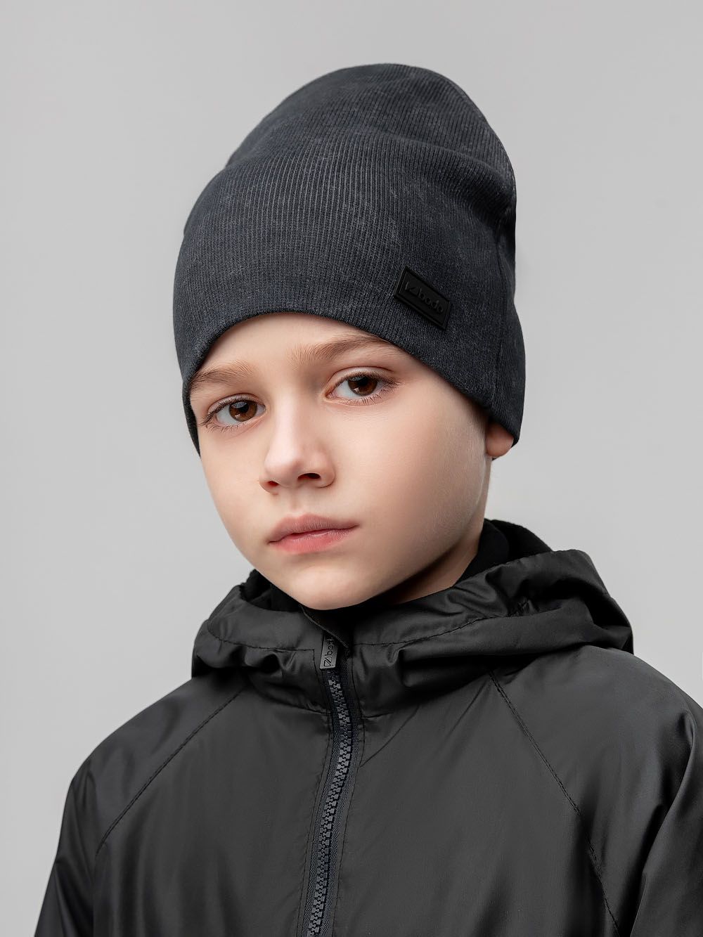 Шапка в рубчик - фото 1