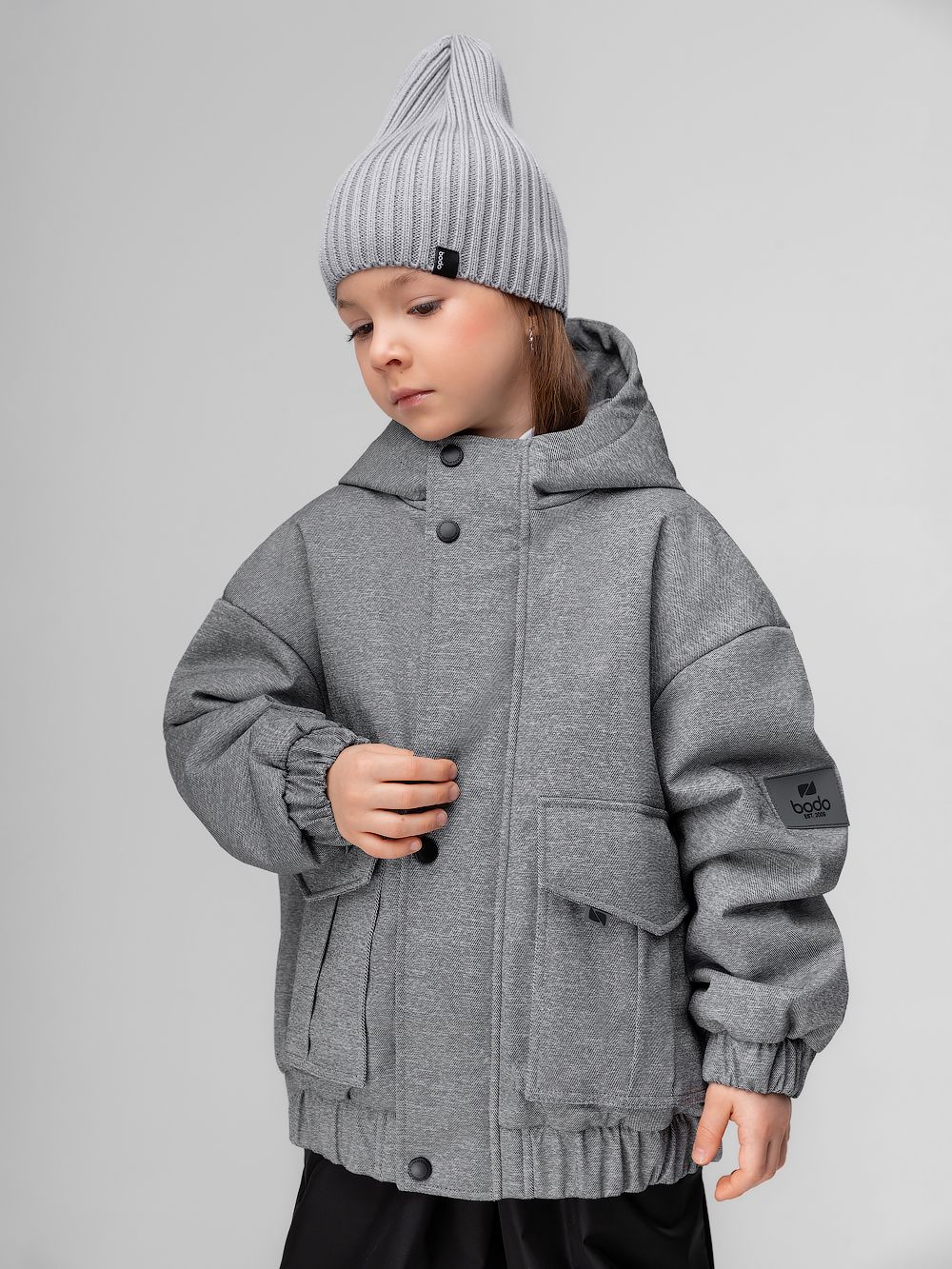 Куртка с накладными карманами - фото 4