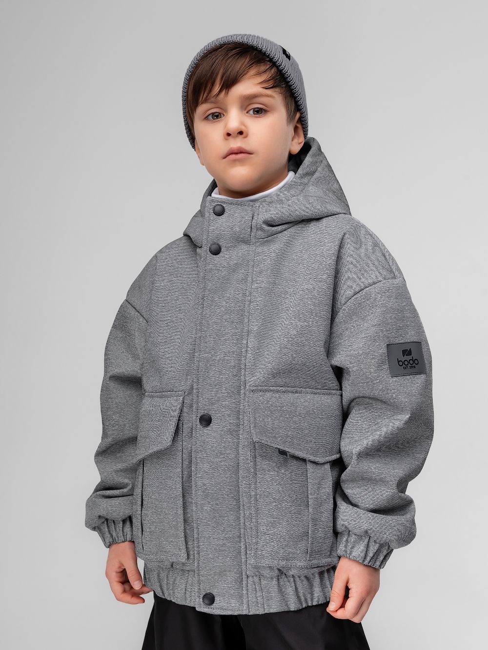 Куртка с накладными карманами - фото 1