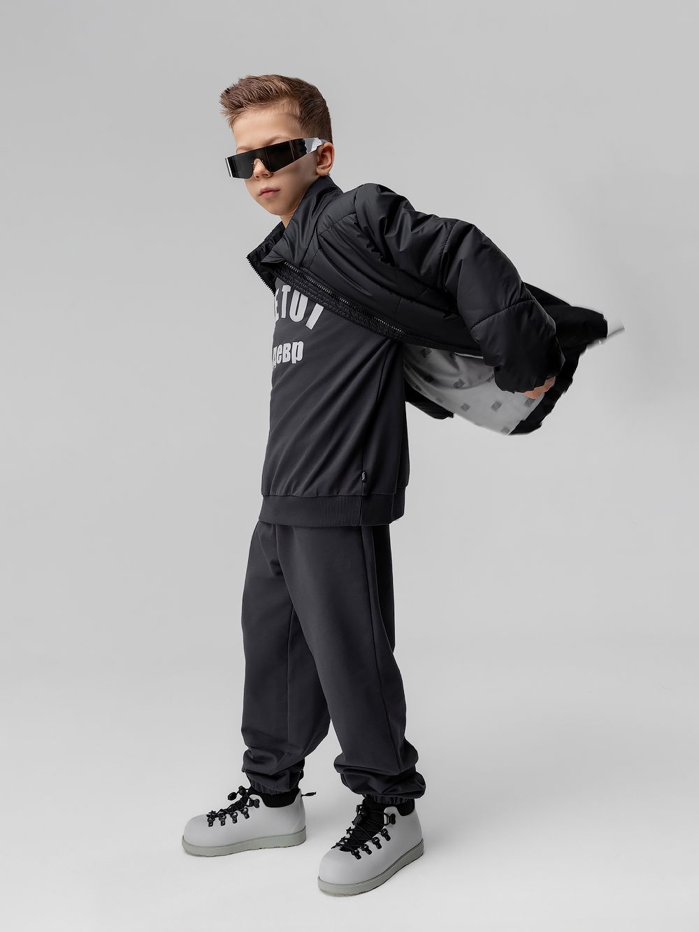 Куртка с воротником стойкой - фото 4