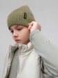 Шапка вязаная с жаккардовой нашивкой