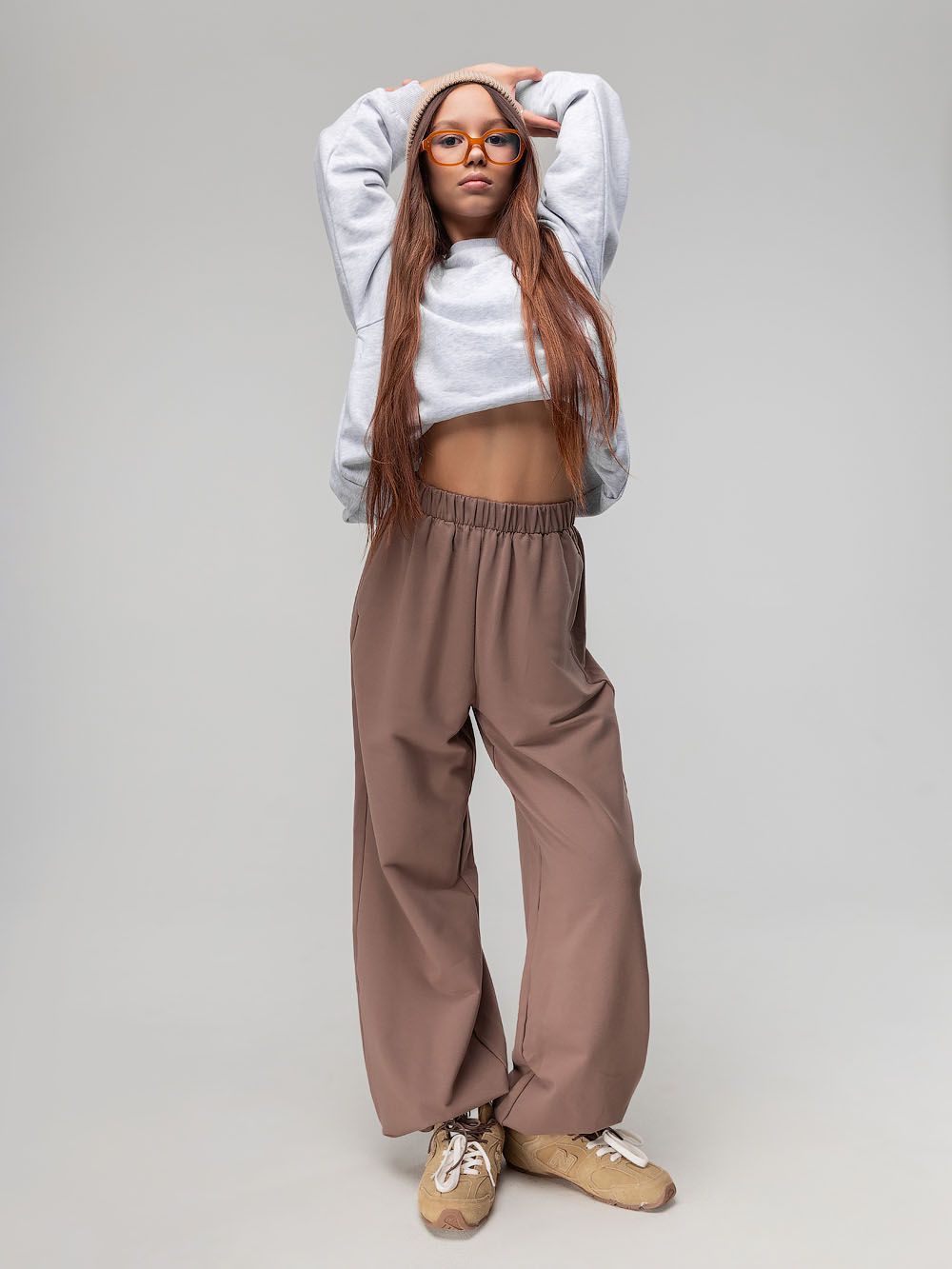 Объемные брюки на резинке - фото 1