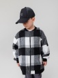 Толстовка - бомбер в клетку