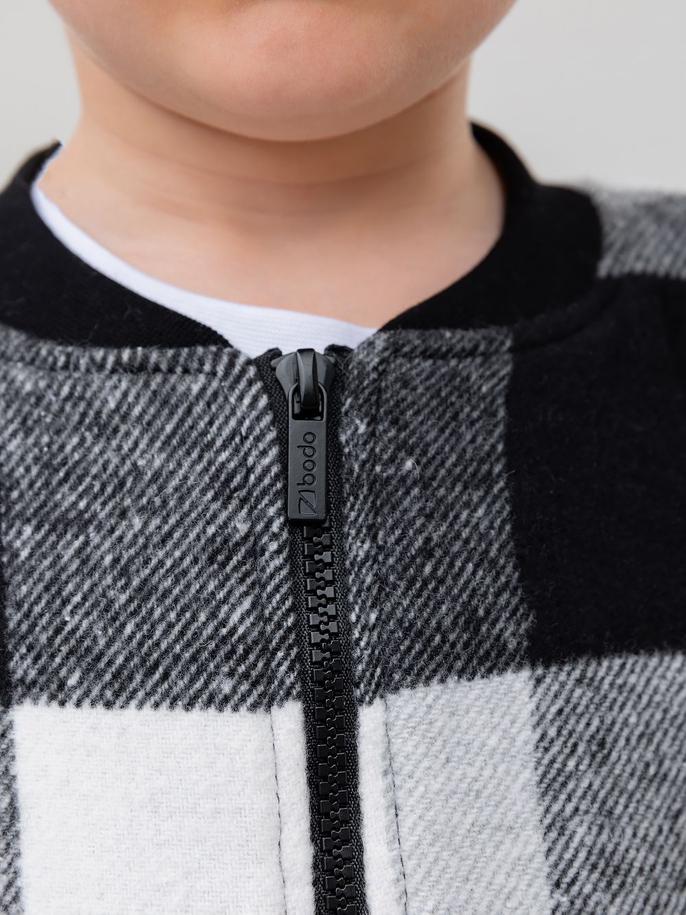 Толстовка - бомбер в клетку - фото 7