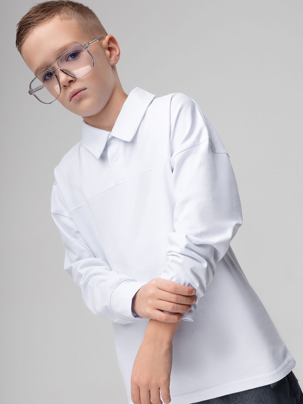 Лонгслив - поло ПИКЕ - фото 1