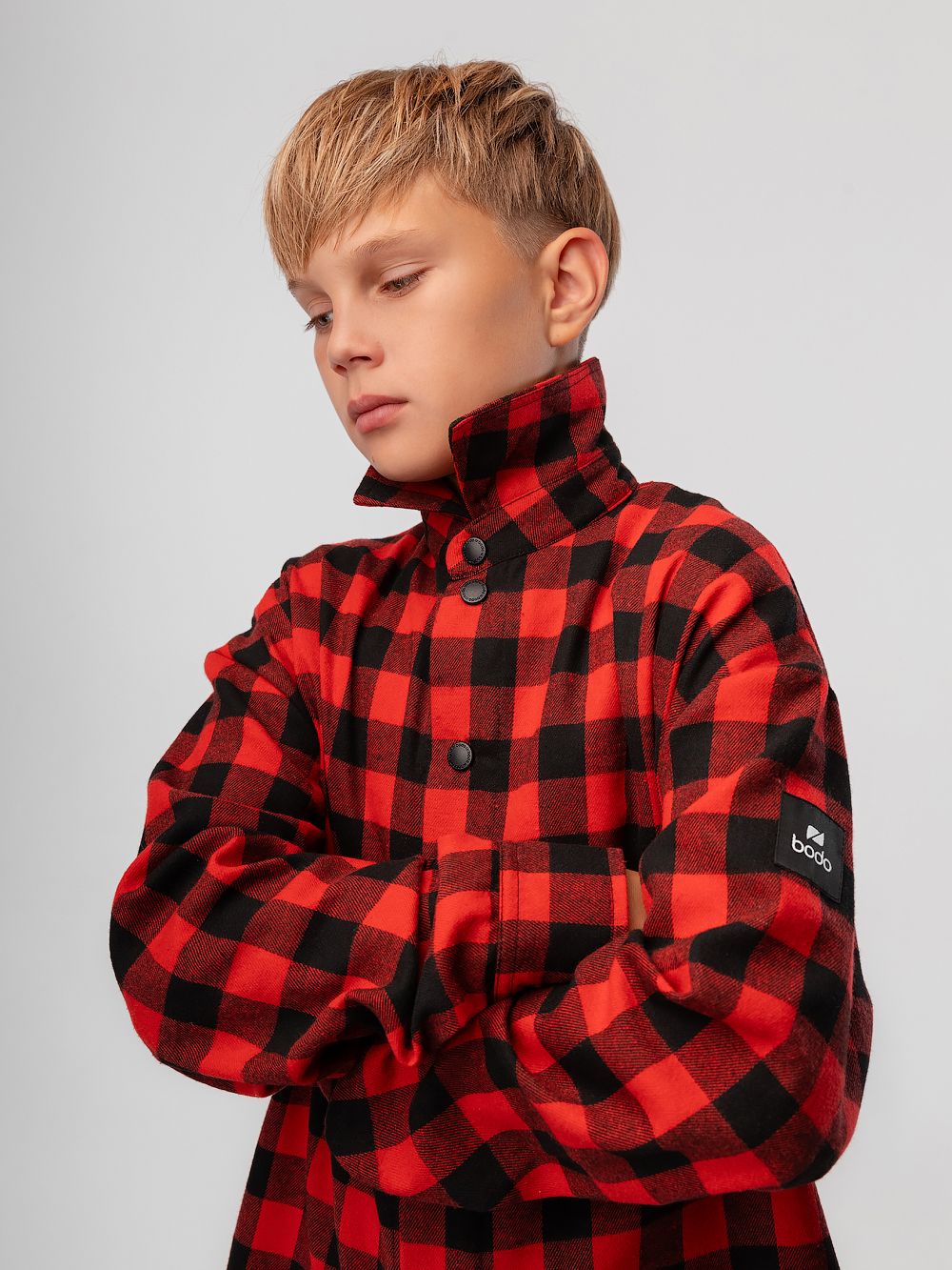 Рубашка фланелевая в клетку - фото 2