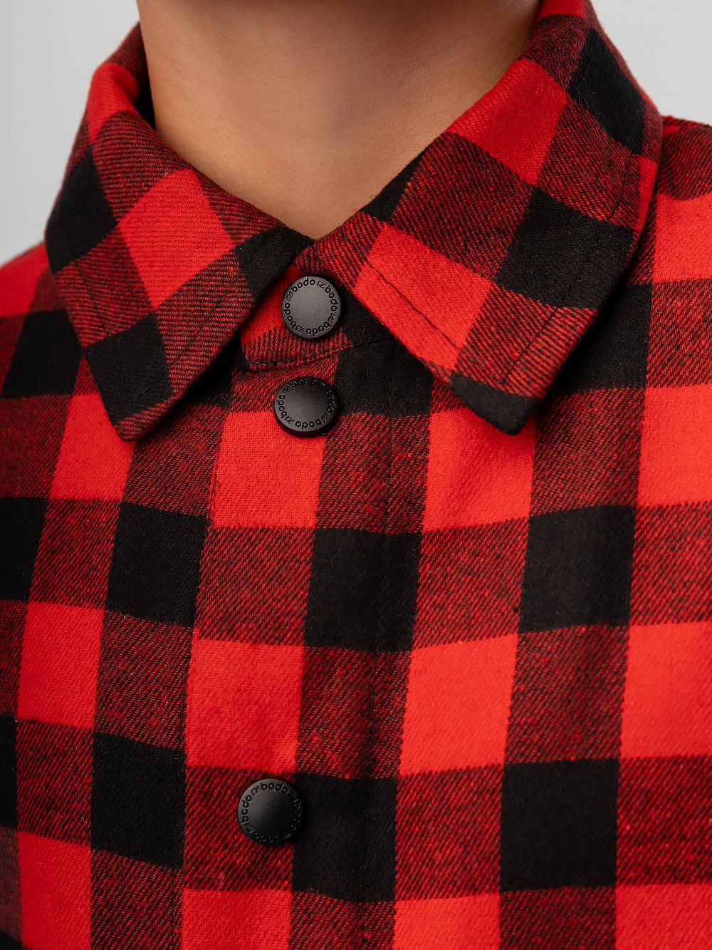 Рубашка фланелевая в клетку - фото 4