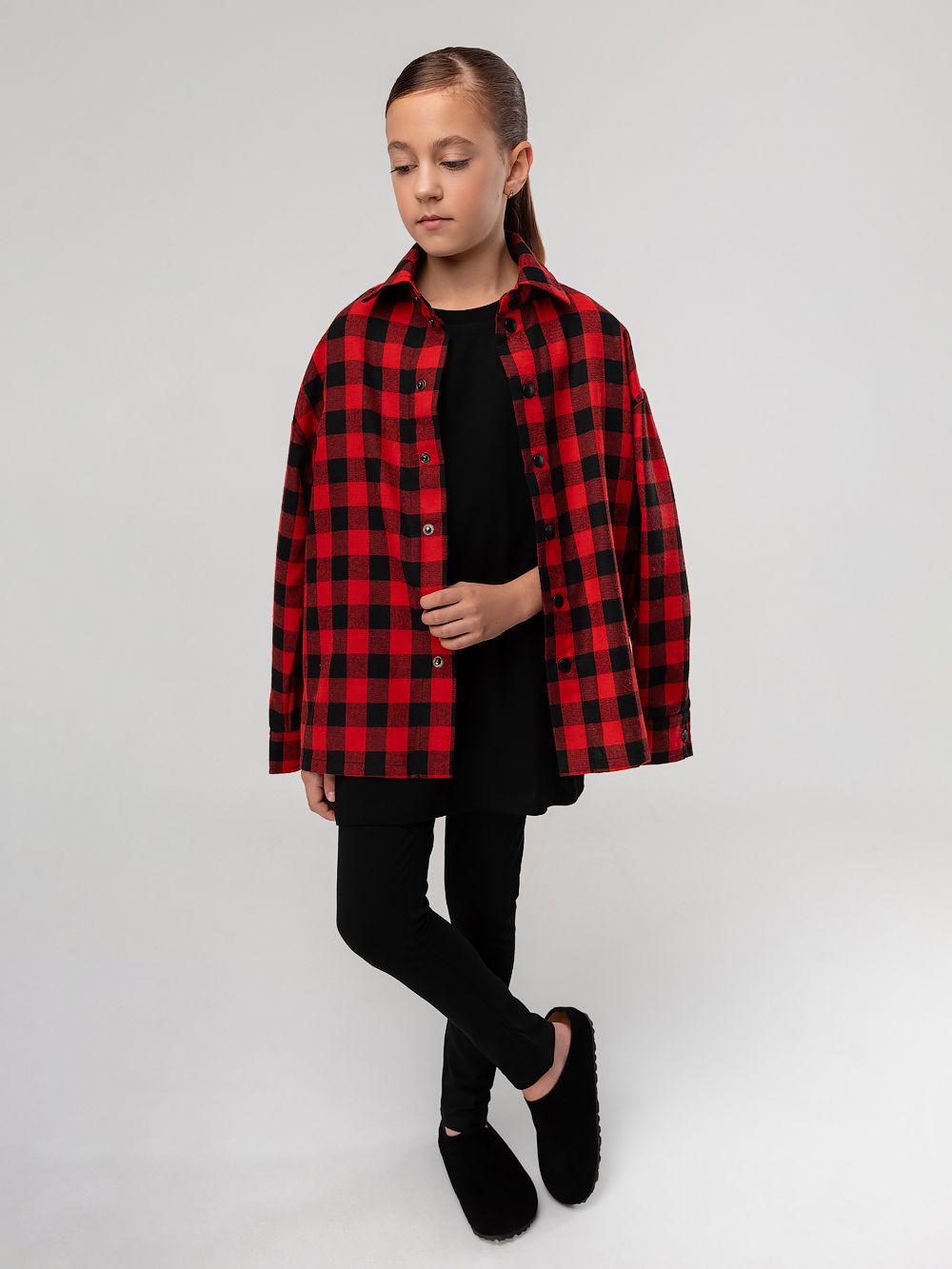 Рубашка фланелевая в клетку - фото 6