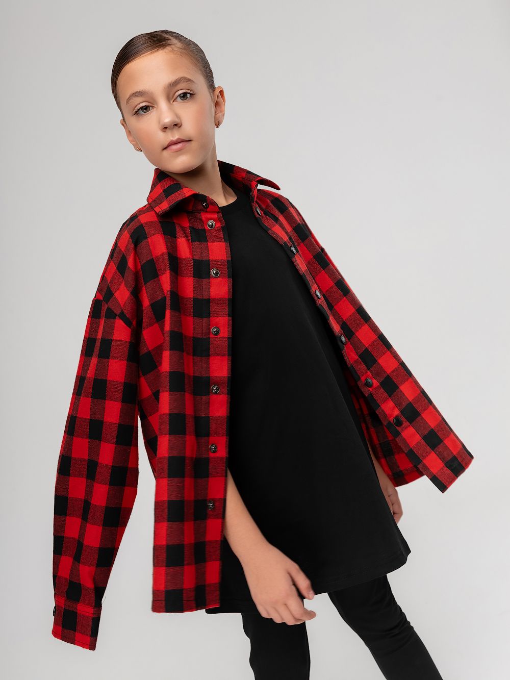 Рубашка фланелевая в клетку - фото 3