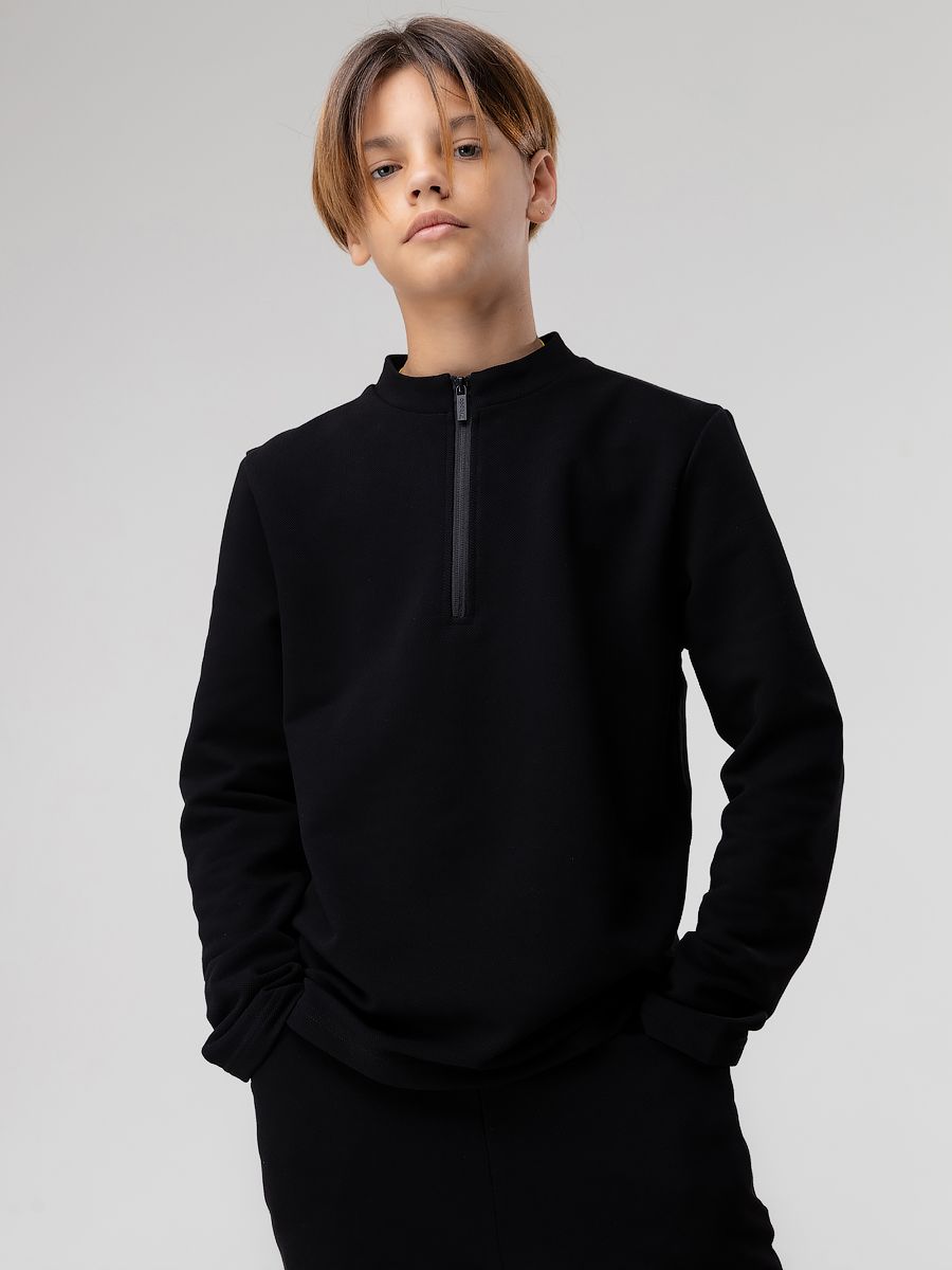 Лонгслив с воротником на молнии - фото 2