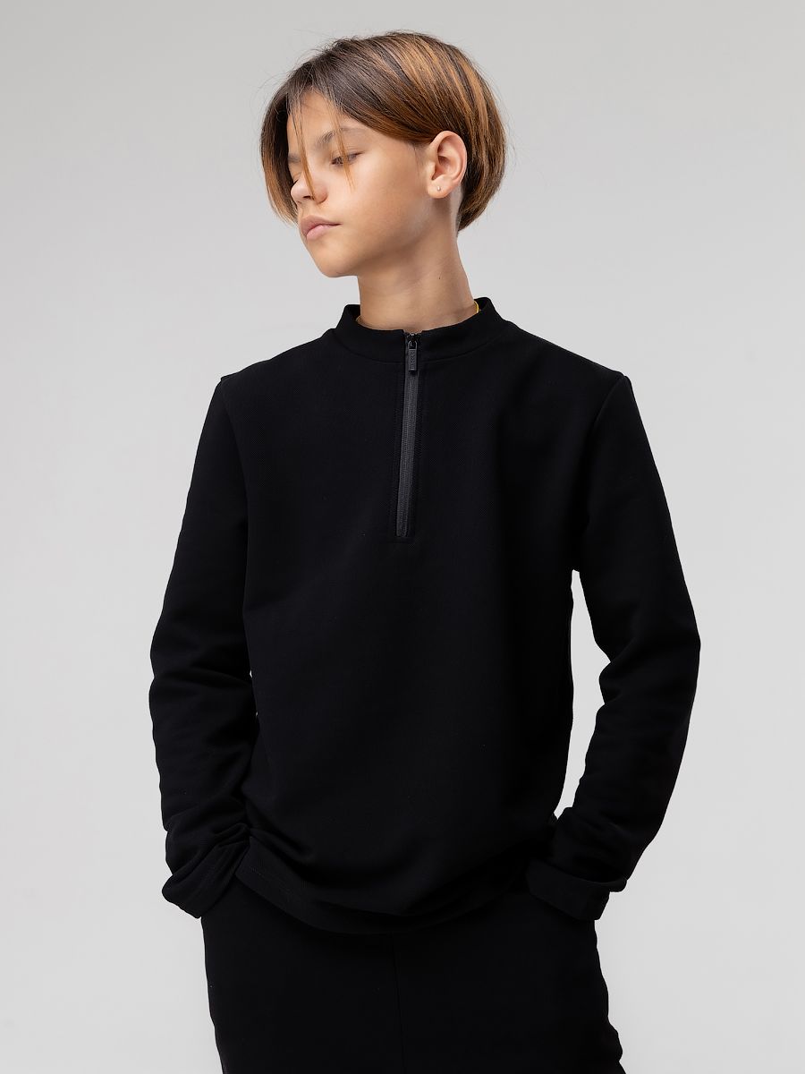 Лонгслив с воротником на молнии - фото 3