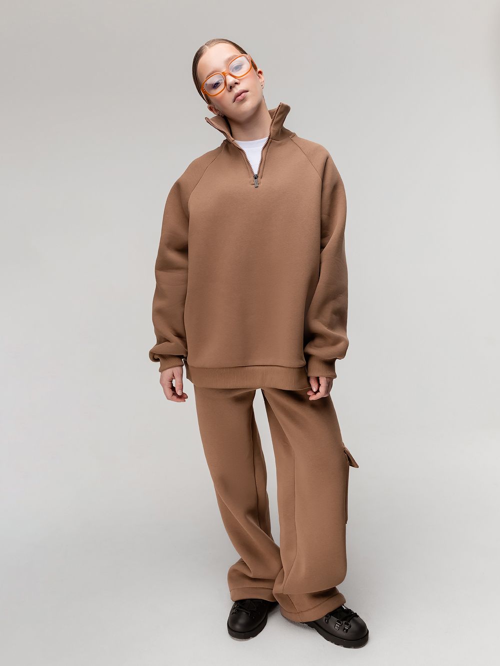 Костюм на полузамке с начёсом - фото 3