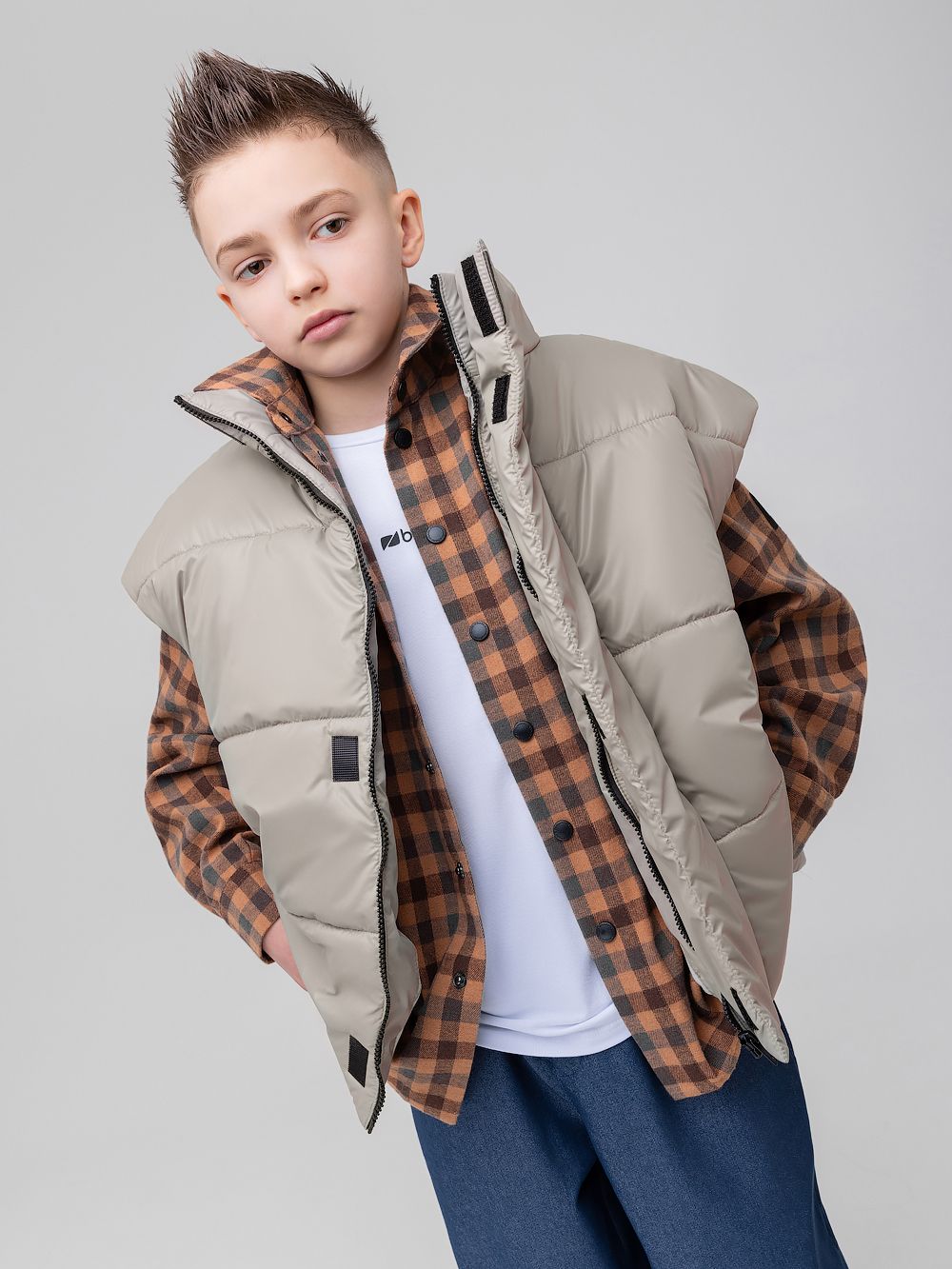 Жилет утеплённый с утяжкой - фото 1