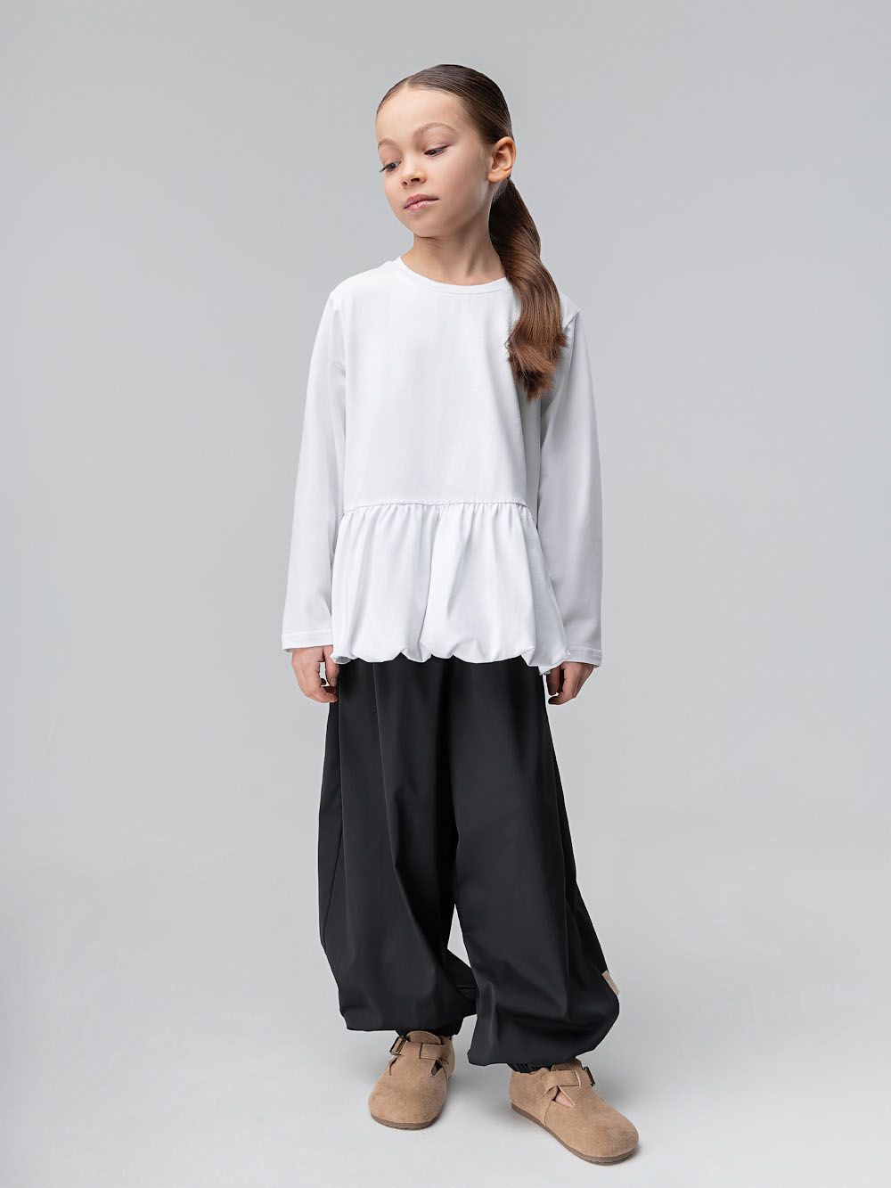 Лонгслив с баской - фото 2