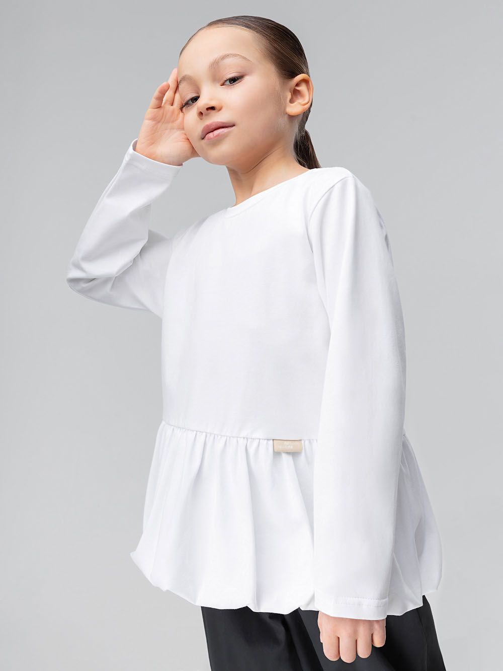 Лонгслив с баской - фото 7