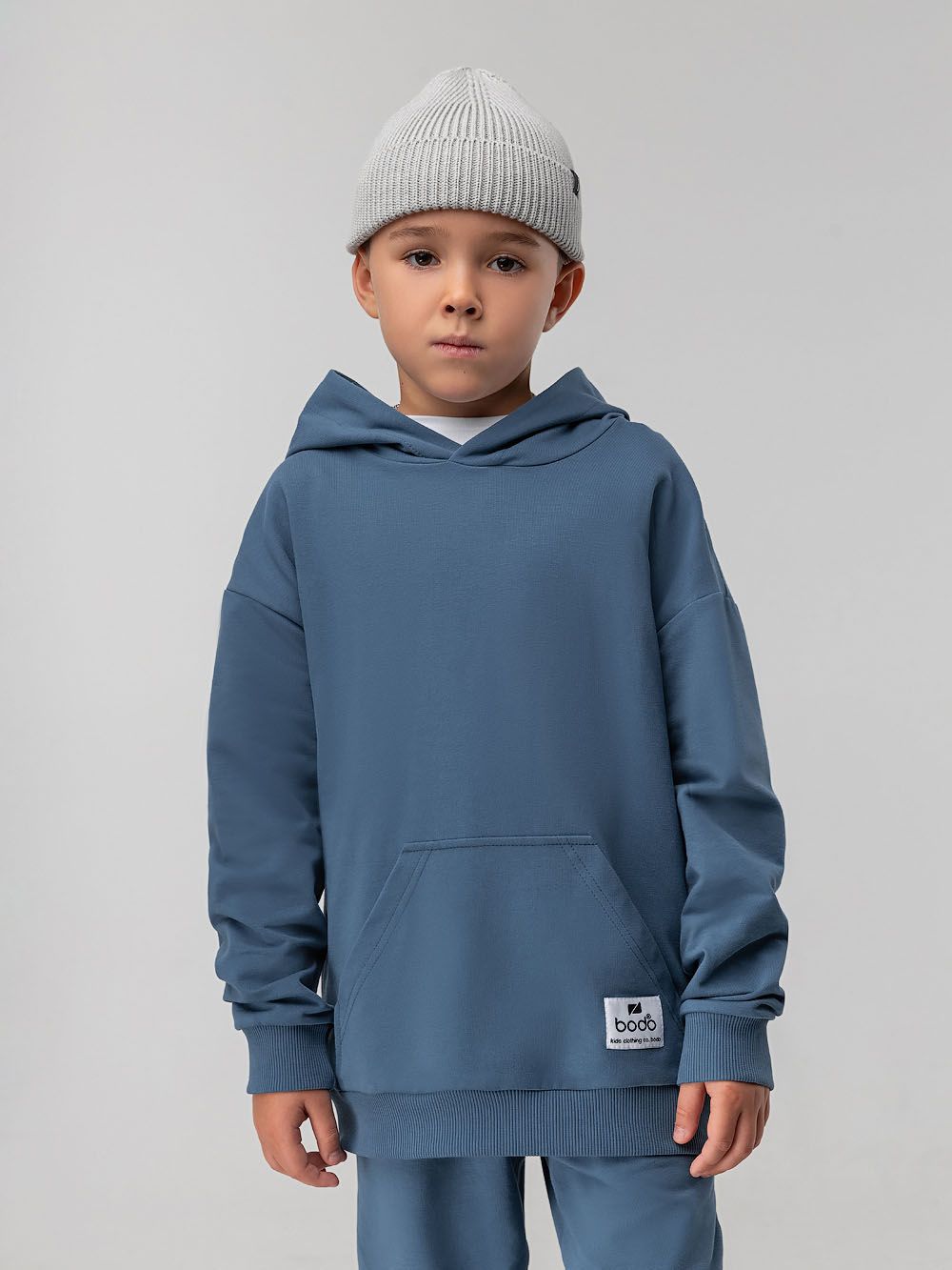 Костюм с толстовкой однотонный - фото 3