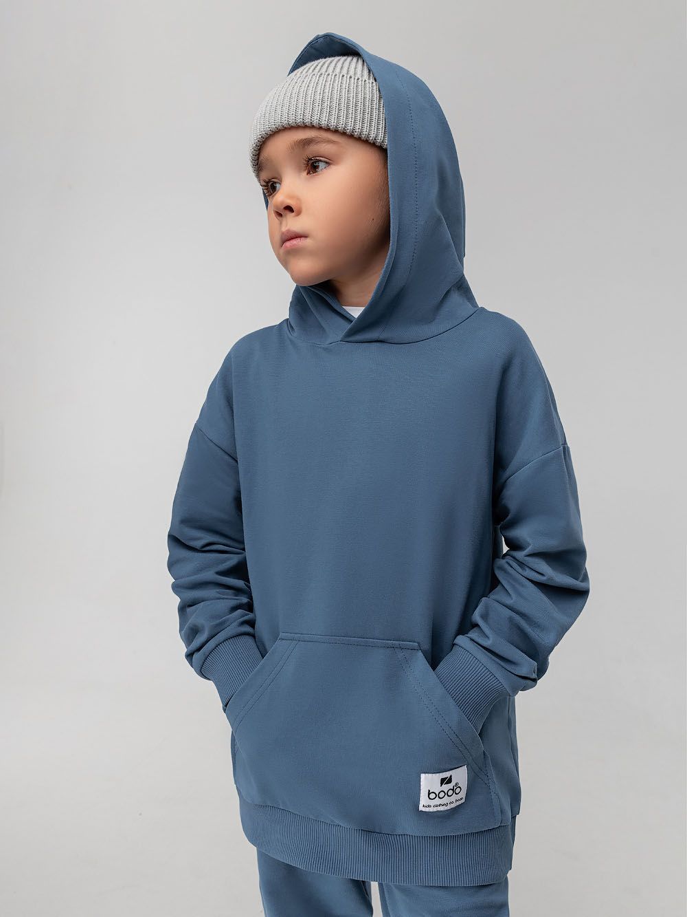 Костюм с толстовкой однотонный - фото 5