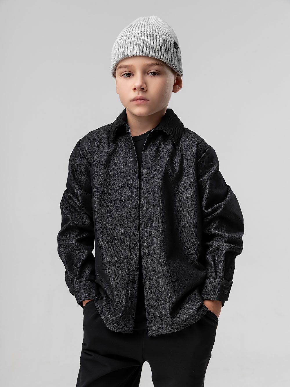 Рубашка с вельветовым воротником - фото 10