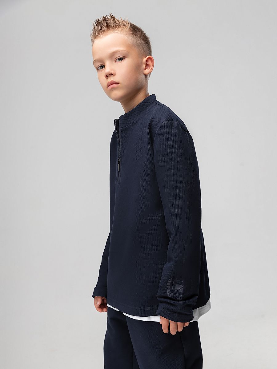 Лонгслив пике с короткой молнией - фото 5