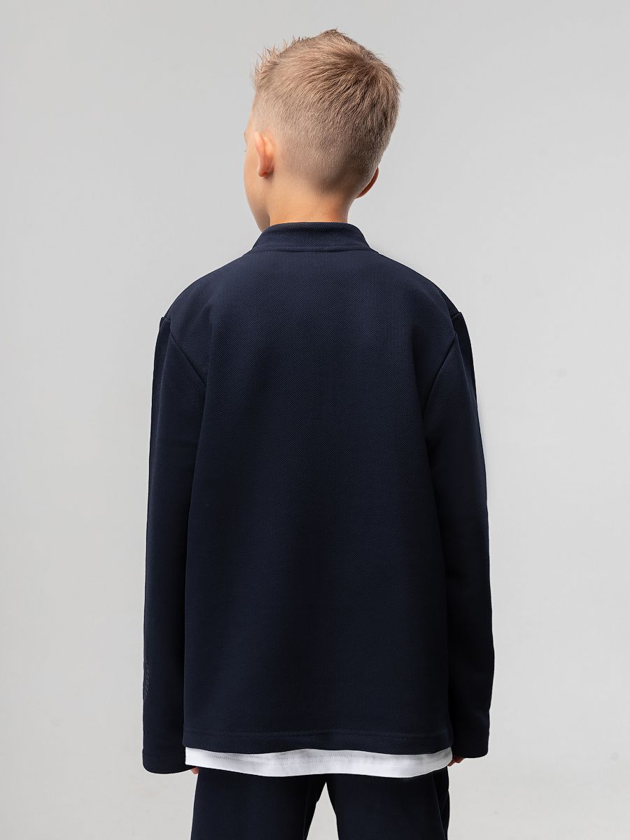 Лонгслив пике с короткой молнией - фото 7