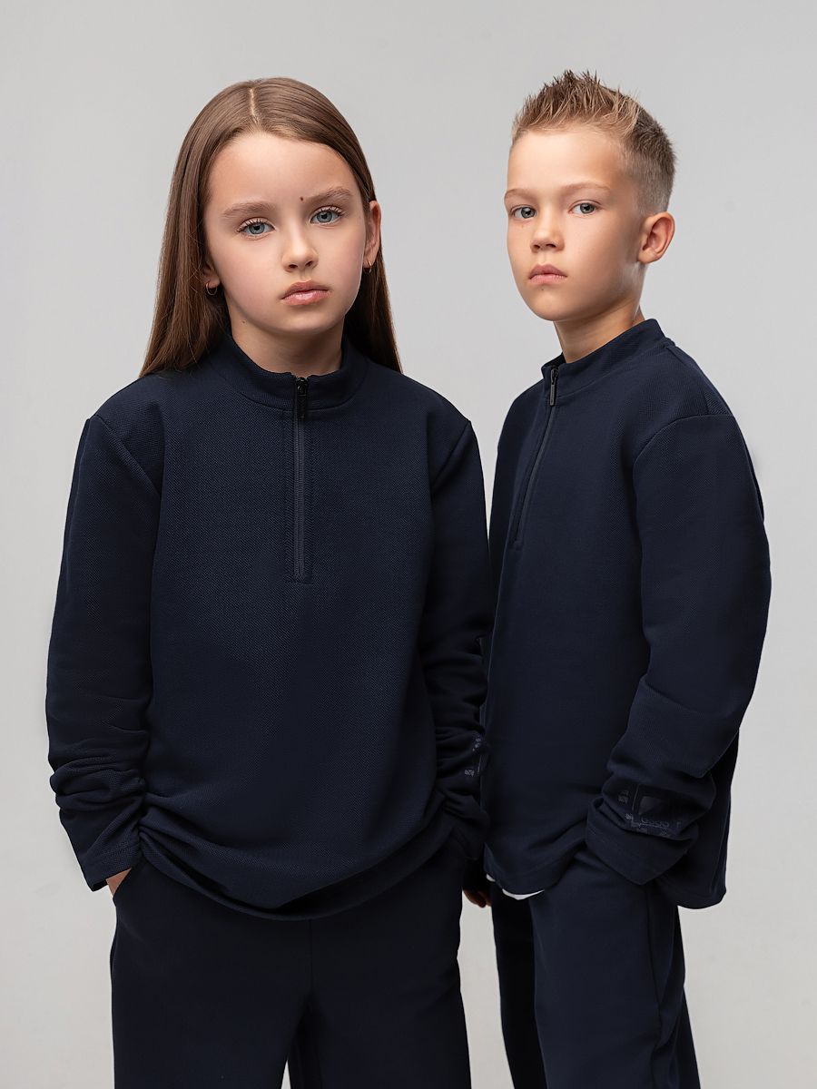 Лонгслив пике с короткой молнией - фото 2