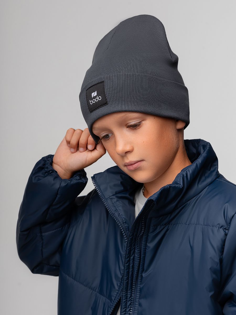 Шапка двойная в рубчик Шапка двойная в рубчик - фото 2