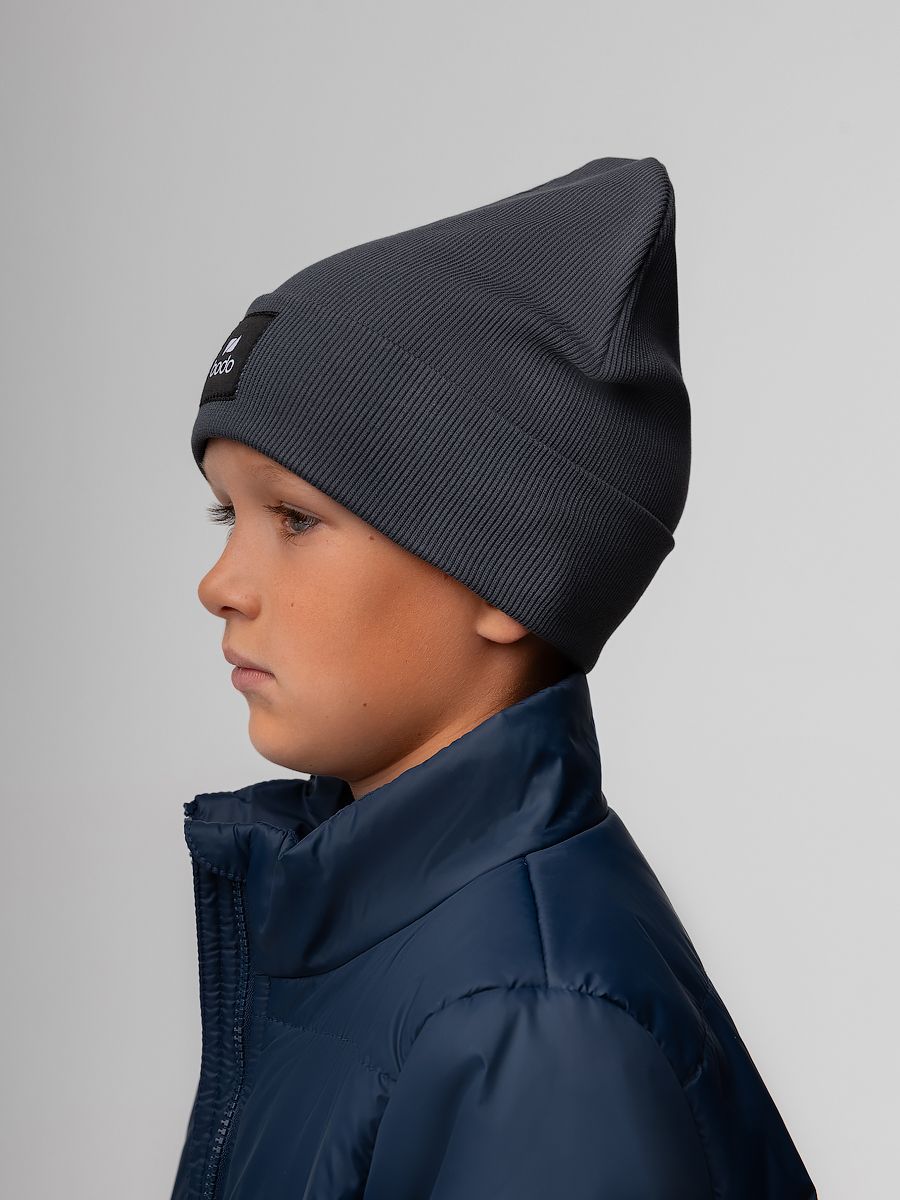 Шапка двойная в рубчик Шапка двойная в рубчик - фото 3