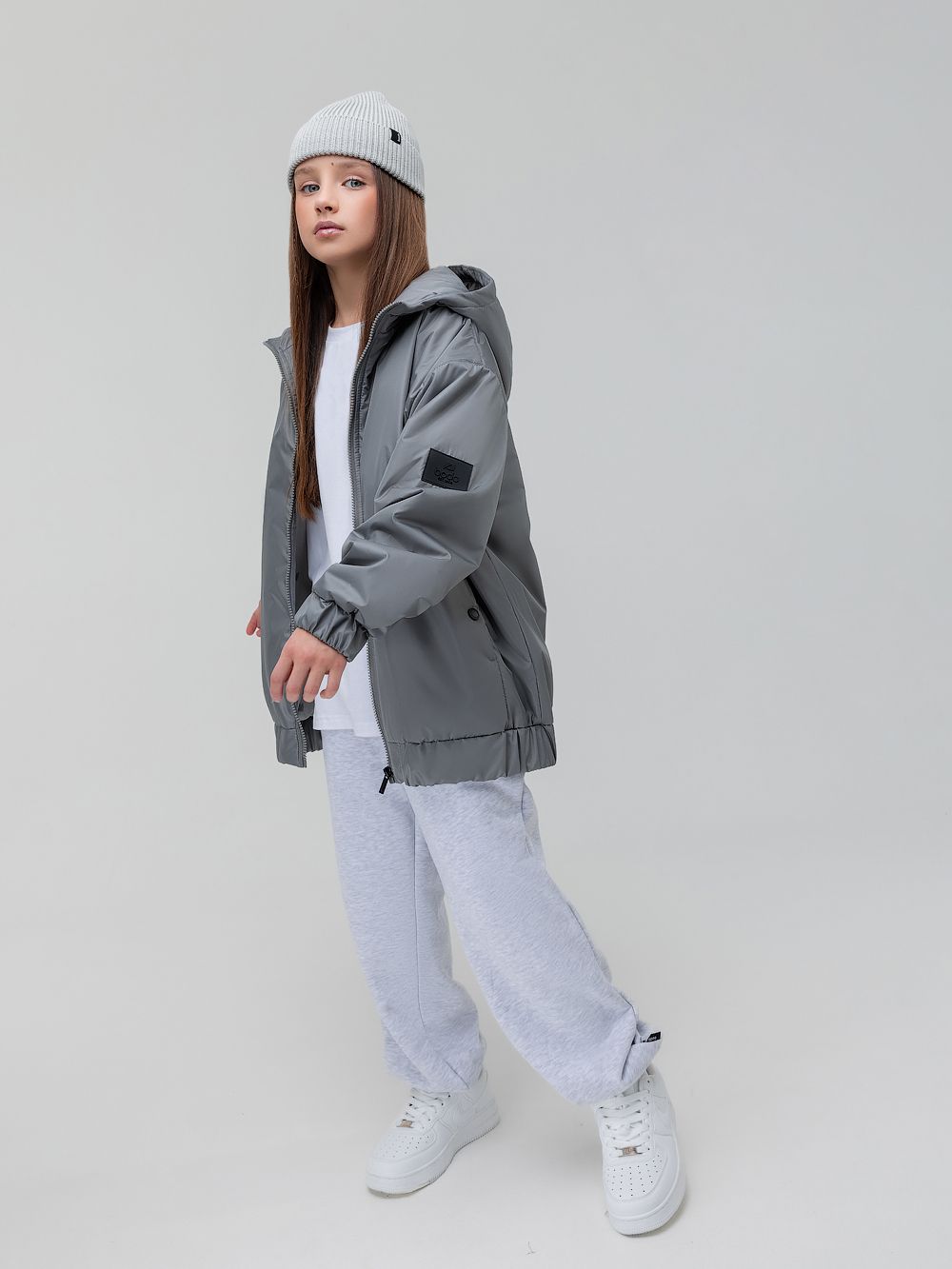 Куртка с капюшоном со стойкой - фото 3