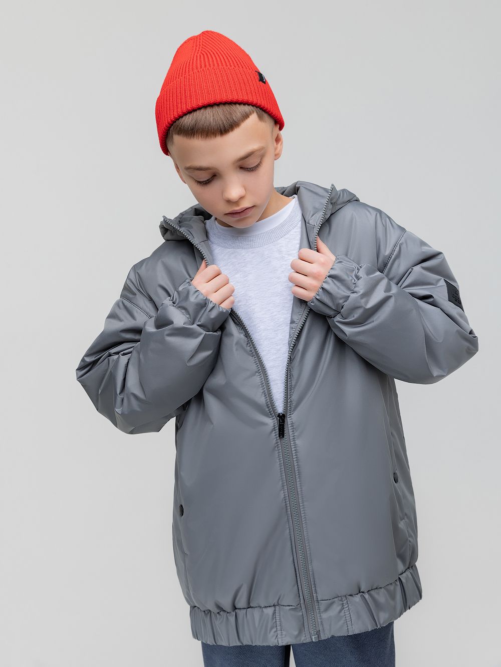 Куртка с капюшоном со стойкой - фото 1