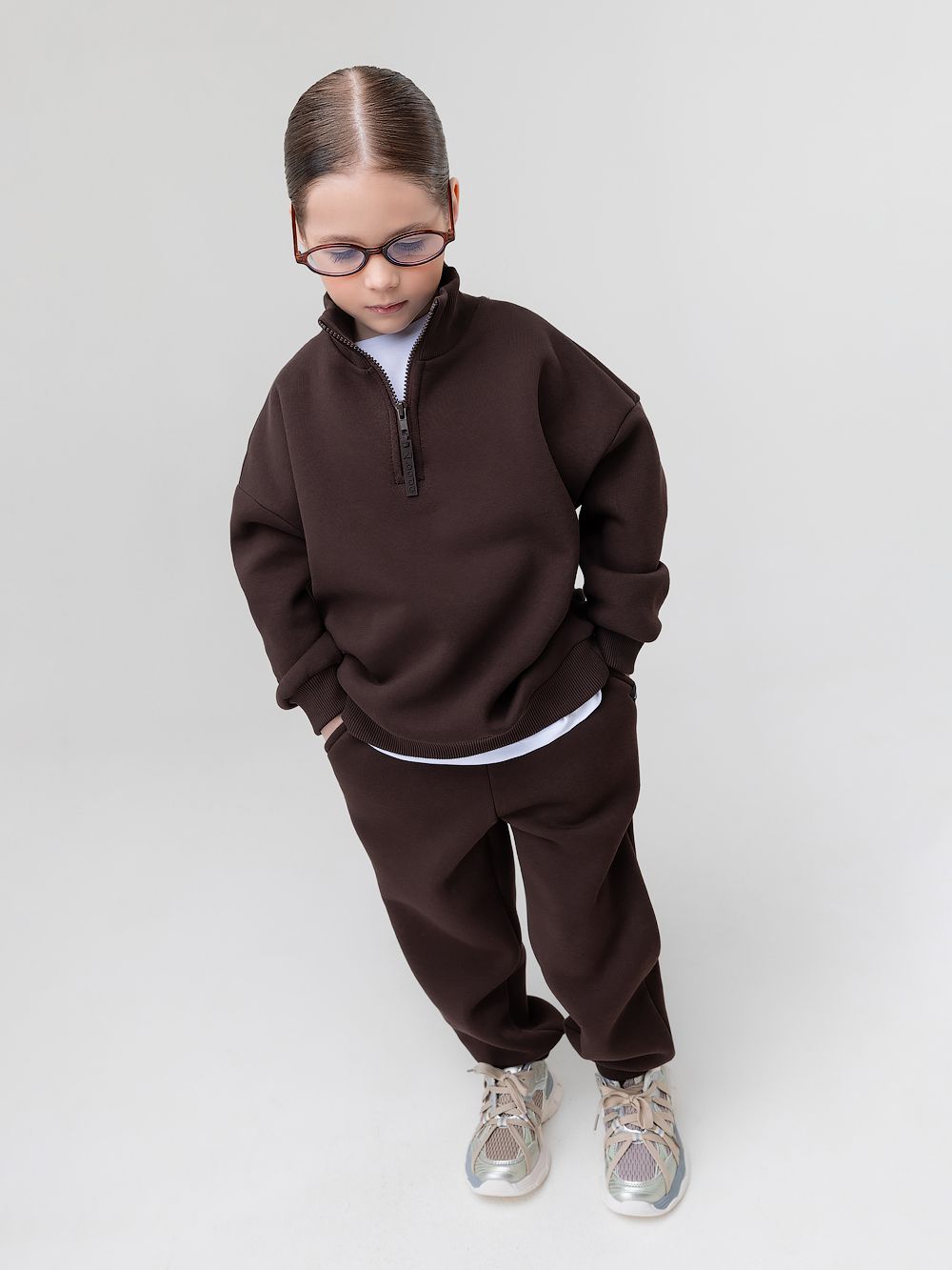 Костюм на полузамке с начёсом - фото 1