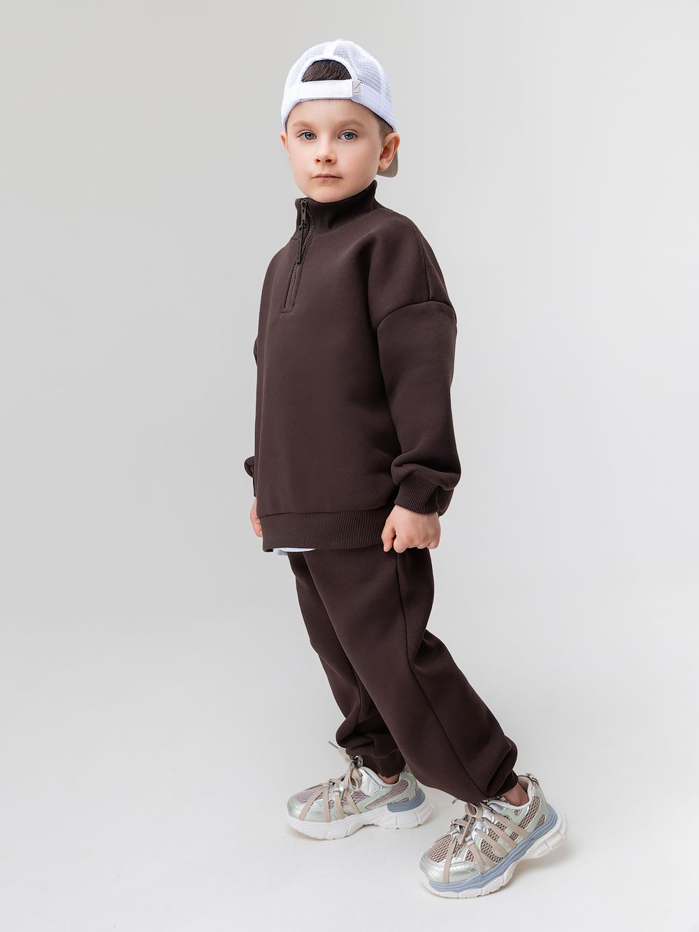 Костюм на полузамке с начёсом - фото 6