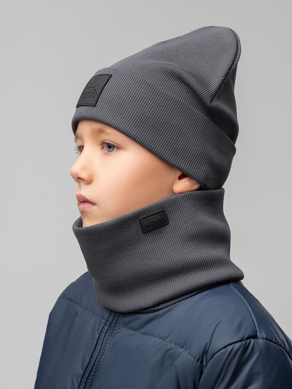 Комплект (шапка, снуд) с ПВХ нашивкой - фото 3