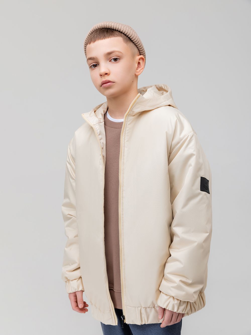 Куртка с капюшоном со стойкой - фото 5