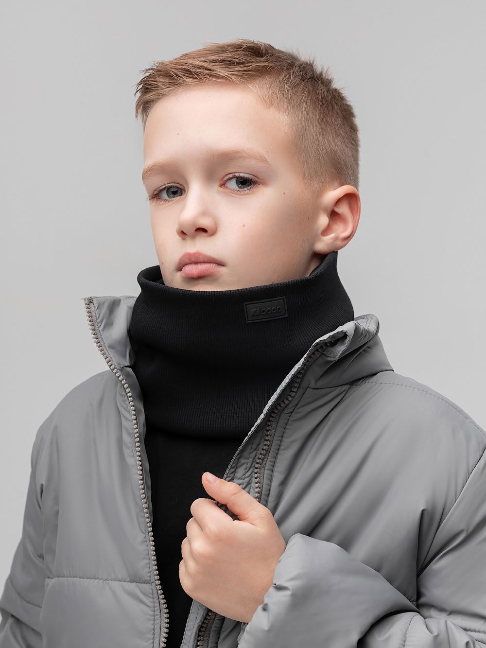 Шарф (Снуд) в рубчик - фото 1