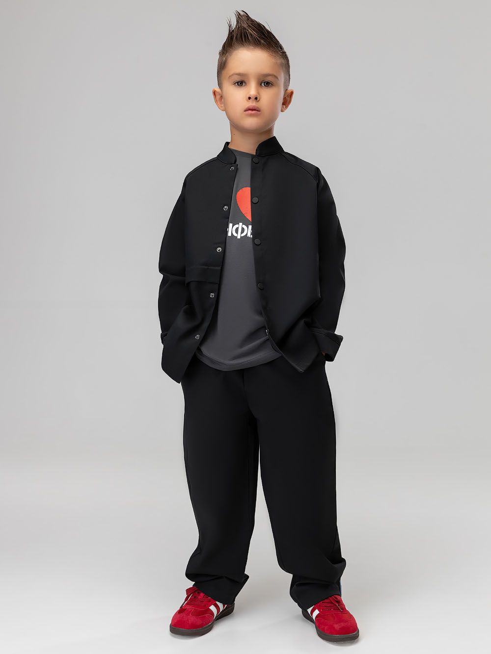 Костюм с рубашкой на кнопках - фото 4