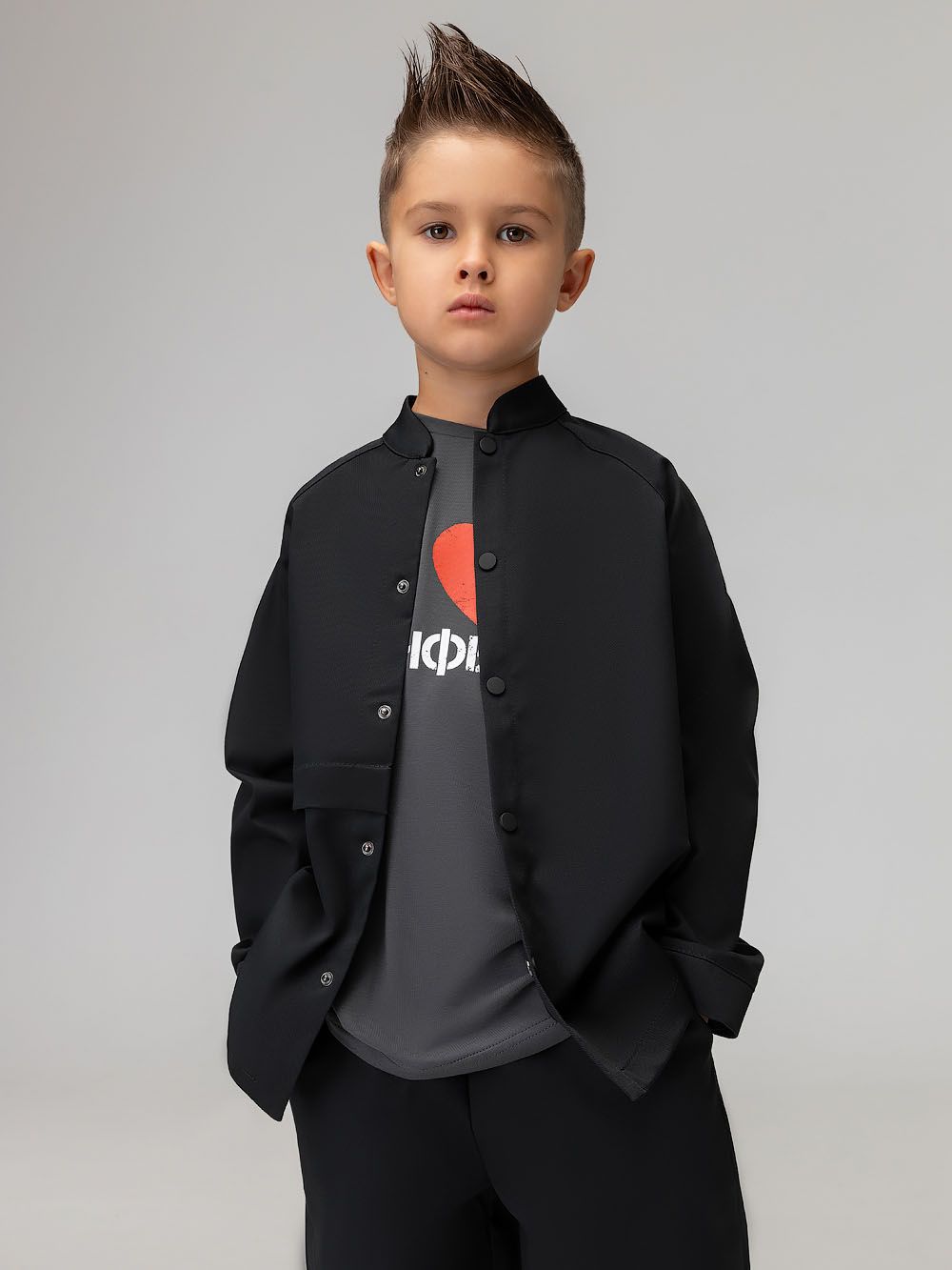 Костюм с рубашкой на кнопках - фото 5