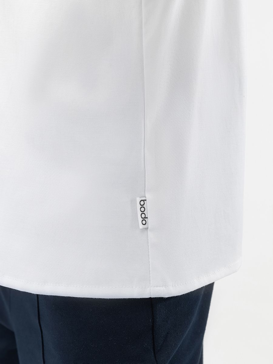 Рубашка с воротником стойкой - фото 12